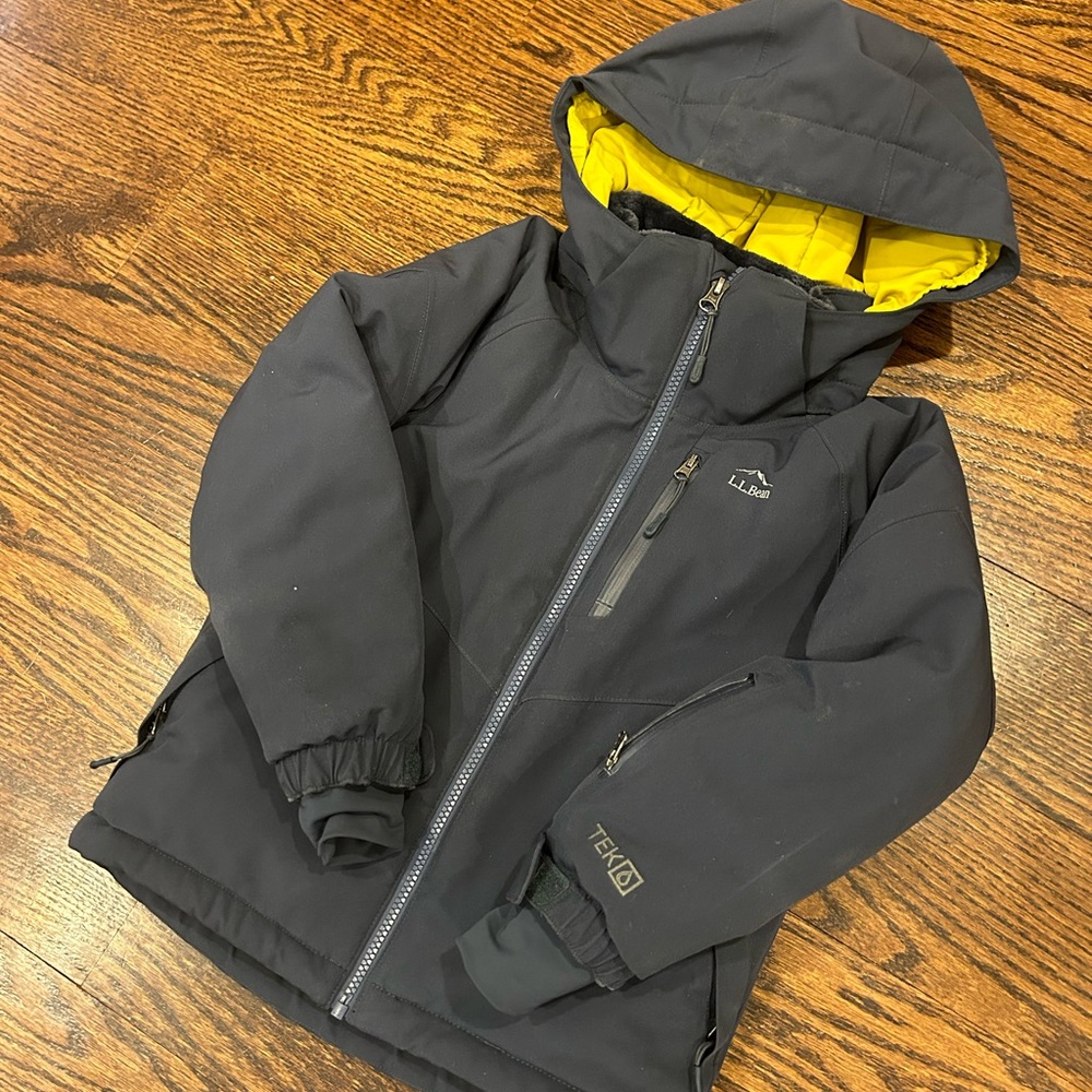 LL Bean Kids Ski Patroller Snow Jacket - Navy Blue Size 5/6